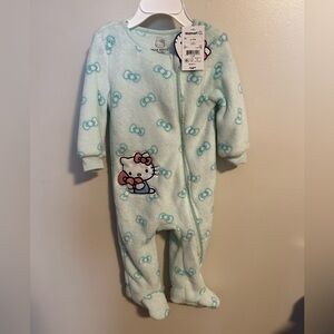 Hello Kitty Aqua Kids Footie Pajamas
